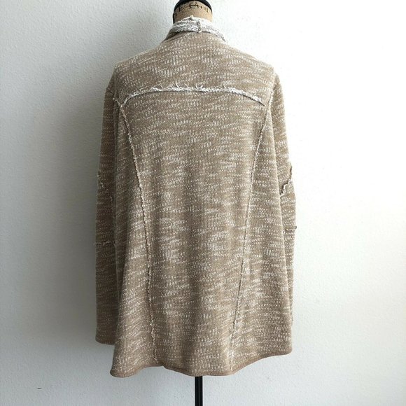 Free People Knit Cardigan Open Waterfall Front M - Picture 7 of 12